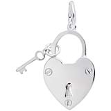 14K White Gold Locked with Love by Rembrandt Charms