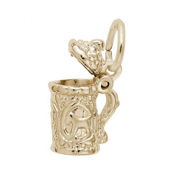 Rembrandt Beer Stein Accent Charm, 14k Yellow Gold