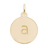 Rembrandt Charms Initial Disc charm a in 10K Gold