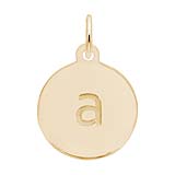 Rembrandt Charms Initial Disc charm a in 10K Gold