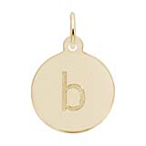 Rembrandt Charms Initial Disc charm b in 10K Gold