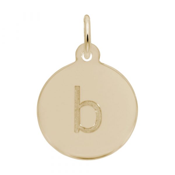Gold Plated Initial Disc charm b by Rembrandt Charms Gold Plated Initial Disc charm b by Rembrandt Charms