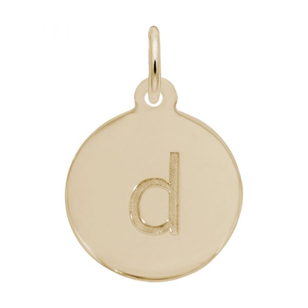 Rembrandt Initial Disc Charm Letter d in 14k Gold Rembrandt Initial Disc Charm Letter d in 14k Gold