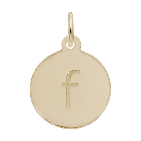 Rembrandt initial disc charm f in 14k gold. Rembrandt initial disc charm f in 14k gold.