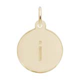 Rembrandt Initial Disc charm i in Gold Plate.