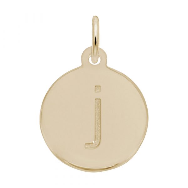 Rembrandt Initial Disc Charm j in 10k Gold. Rembrandt Initial Disc Charm j in 10k Gold.