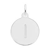 Rembrandt initial disc charm l 14k white gold