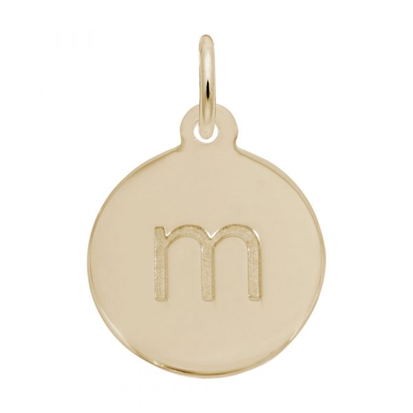 Rembrandt Initial Disc Charm m in 10k Gold. Rembrandt Initial Disc Charm m in 10k Gold.