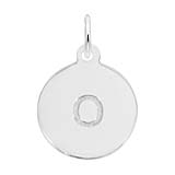 Rembrandt Initial Disc Charm o in 14K White Gold.