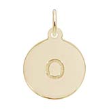 Rembrandt Initial Disc Charm o in 10K Gold.