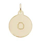 Rembrandt Initial Disc Charm o in 14K Gold.