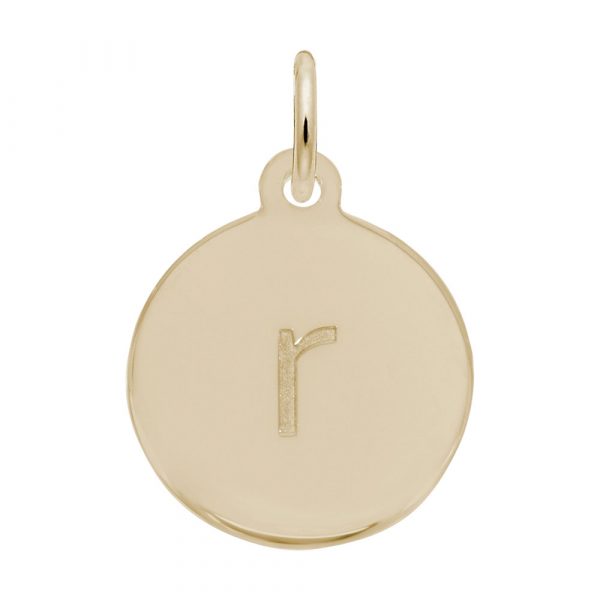 Rembrandt Initial Disc Charm r in 10K Gold. Rembrandt Initial Disc Charm r in 10K Gold.