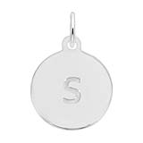 Rembrandt Initial Disc Charm s in Sterling Silver.