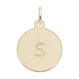 Rembrandt Initial Disc Charm s in Gold Plate.