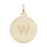 Rembrandt Initial Disc Charm w in Gold Plate.