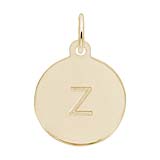 Rembrandt Initial Disc Charm z in Gold Plate.