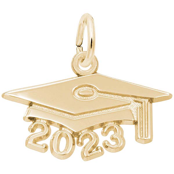 Rembrandt 2023 Grad Cap Large Charm, 14K Yellow Gold Rembrandt 2023 Grad Cap Large Charm, 14K Yellow Gold