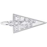 Rembrandt Charms Class of 2023 Banner Charm in 14K White Gold