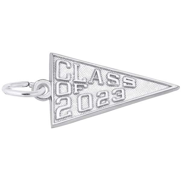 Rembrandt Charms Class of 2023 Banner Charm in 14K White Gold Rembrandt Charms Class of 2023 Banner Charm in 14K White Gold