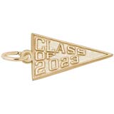 Rembrandt Charms Class of 2023 Banner Charm in 14K Gold