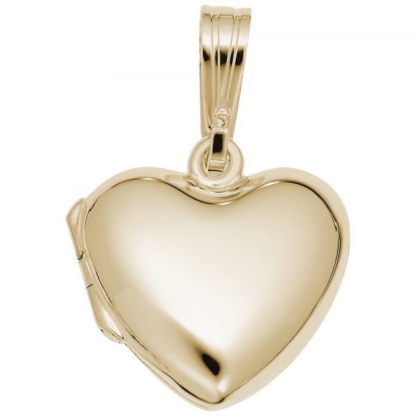 14K Gold Heart Locket Pendant by Rembrandt Charms