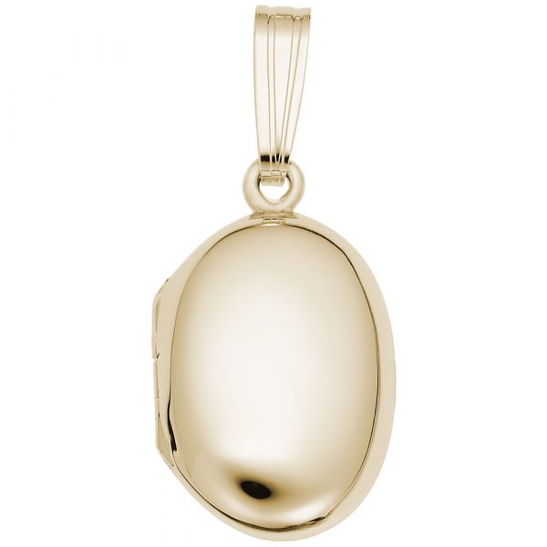14K Gold Oval Locket Pendant by Rembrandt Charms 14K Gold Oval Locket Pendant by Rembrandt Charms