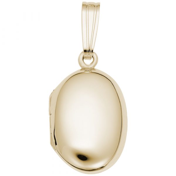 Gold Plate Oval Locket Pendant by Rembrandt Charms