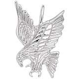14K White Gold Eagle Pendant Charm by Rembrandt Charms