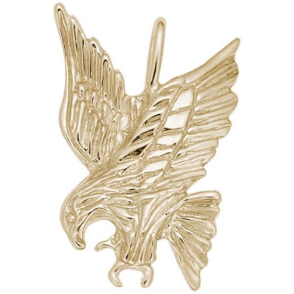 14K Gold Eagle Pendant Charm by Rembrandt Charms