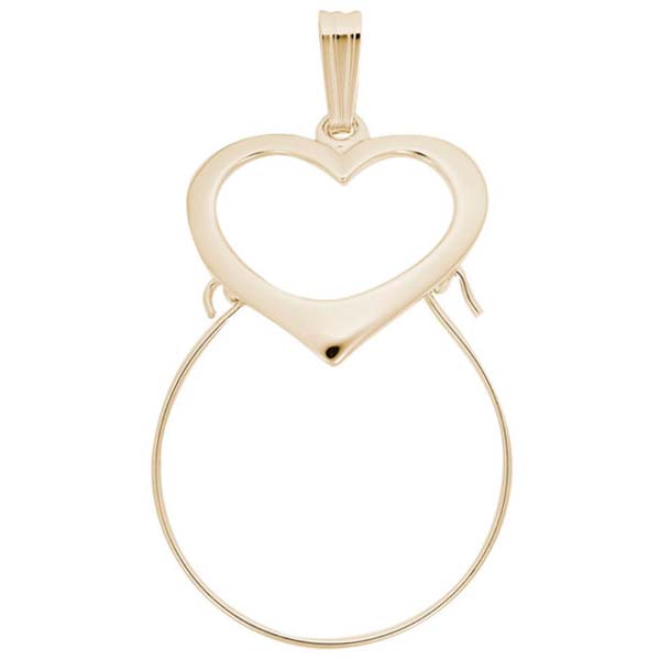 14K Gold Heart Charm Holder by Rembrandt Charms