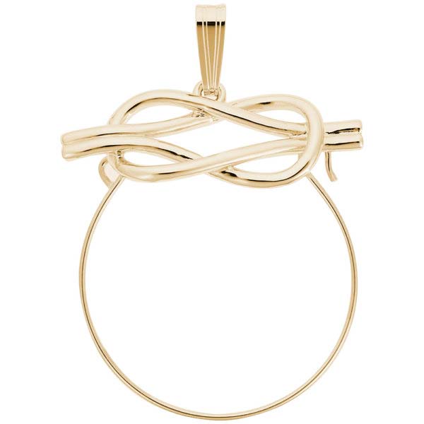 14K Gold Infinity Charm Holder by Rembrandt Charms