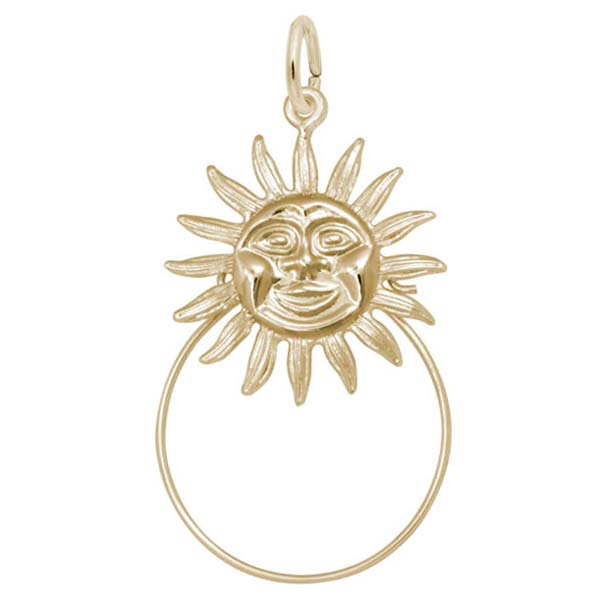Gold Plate Sunshine Charm Holder by Rembrandt Charms