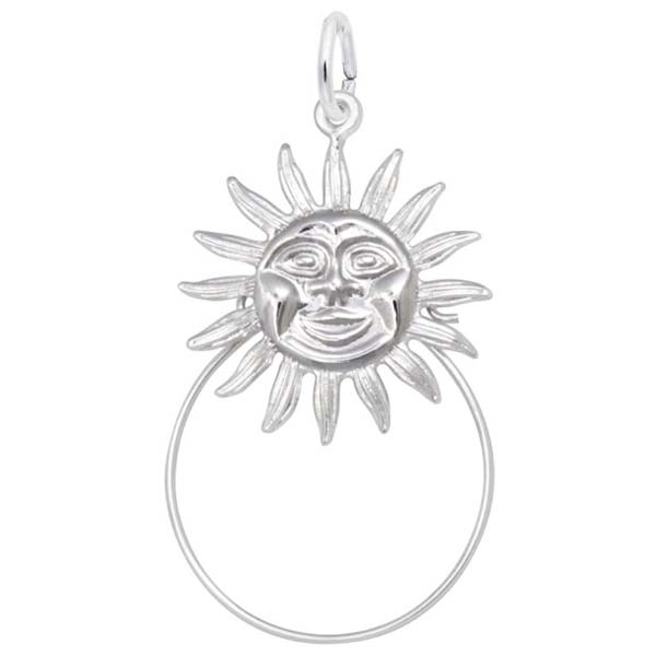 14K White Gold Sunshine Charm Holder by Rembrandt Charms 14K White Gold Sunshine Charm Holder by Rembrandt Charms