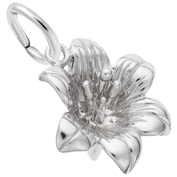 Sterling Silver Lilly Charm by Rembrandt Charms Sterling Silver Lilly Charm by Rembrandt Charms