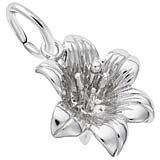 14k White Gold Lilly Charm by Rembrandt Charms