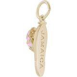 Rembrandt Jamaica Sandal Charm, 10k Yellow Gold