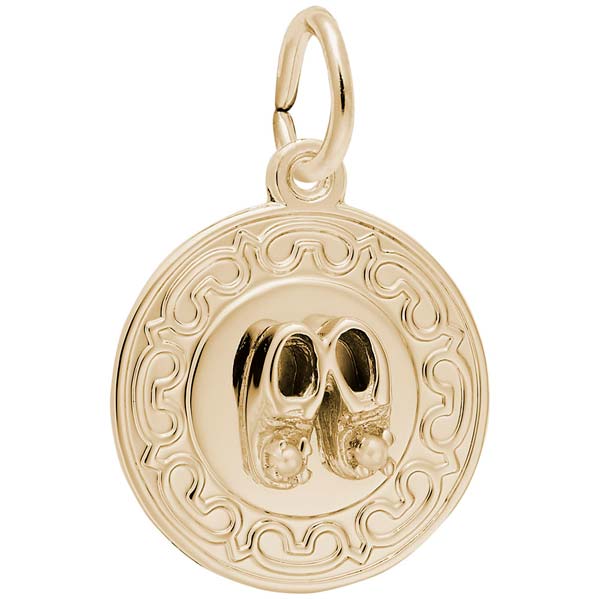 14k Gold Baby Shoe Charm by Rembrandt Charms