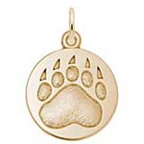 Gold Plate Bear Paw Charm - Whistler