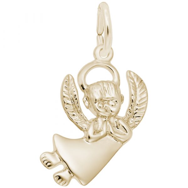 Rembrandt Angel Charm, 14K Yellow Gold