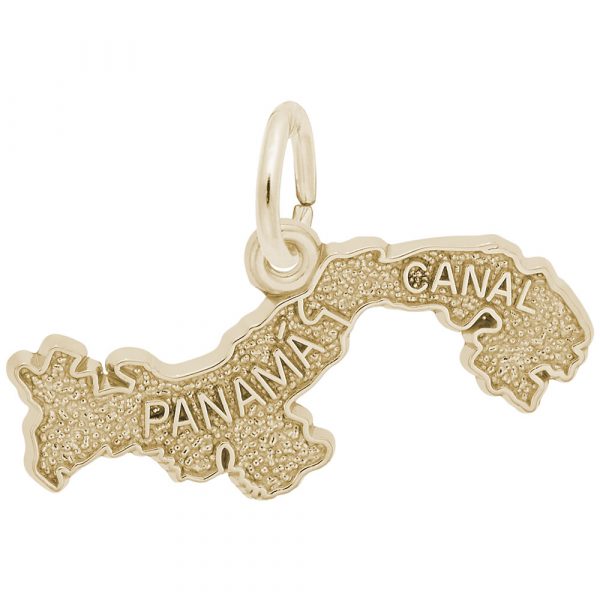 14k Gold Panama Canal Map Charm by Rembrandt Charms