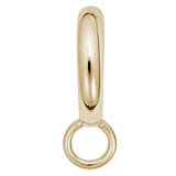 14K Gold Polished Circle Charm Drop
