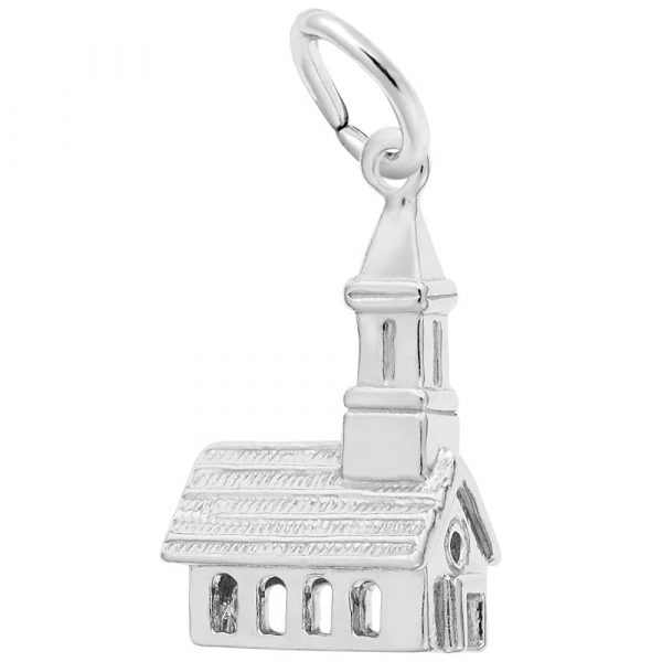 Rembrandt Church Charm, Sterling Silver