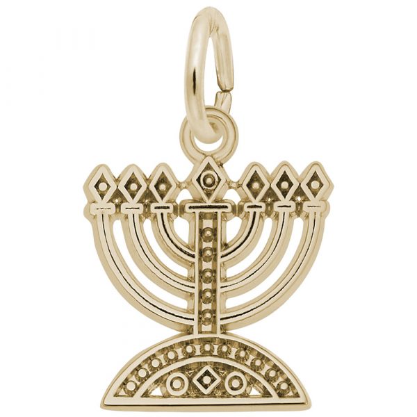 Rembrandt Menorah Charm, 10K Yellow Gold Rembrandt Menorah Charm, 10K Yellow Gold