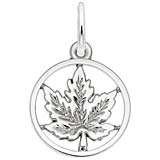 Sterling Silver Maple Leaf Ring Charm