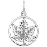 Sterling Silver Maple Leaf Large Charm
