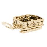 10K Gold Pontoon Boat Charm
