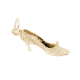 Rembrandt High Heel Shoe Charm, Gold Plate