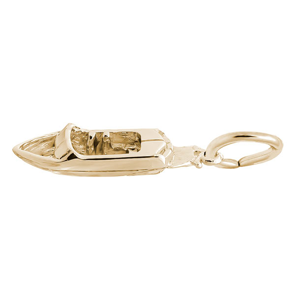 Rembrandt Wakesurf Boat Charm, Gold Plate