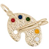 10K Gold Artist Palette Charm by Rembrandt Charms