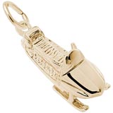 14K Gold Snowmobile Charm